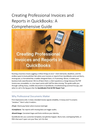 creating professional invoices and reports