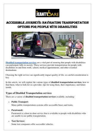 accessible journeys navigating transportation