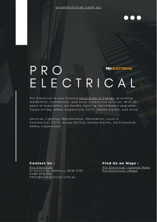proelectrical com au