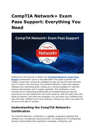 comptia network exam pass support everything