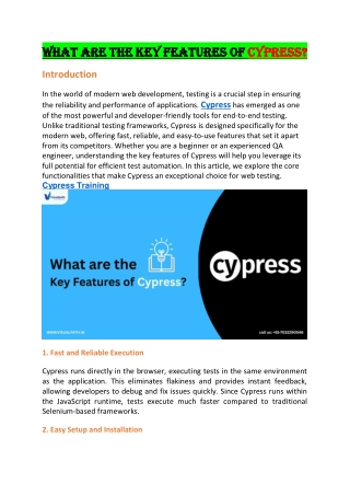what are the key features of what