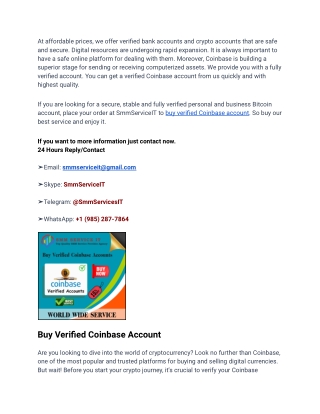 Buy Verified Coinbase Account for Sale: Secure Your Finances Now!