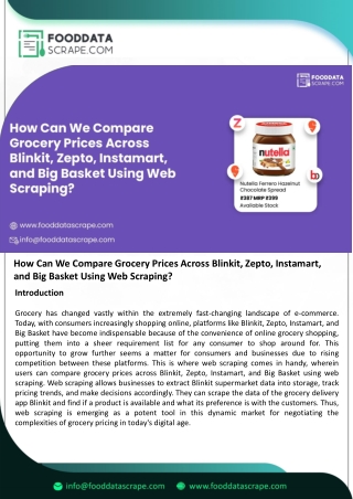 how can we compare grocery prices across blinkit