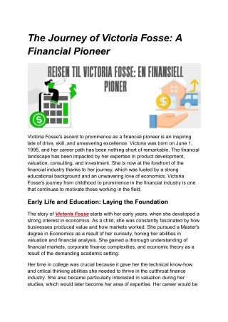 The Journey of Victoria Fosse_ A Financial Pioneer