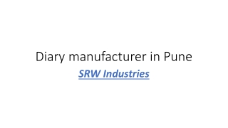 Diary manufacturer in Pune