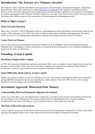 introduction the journey of a visionary investor