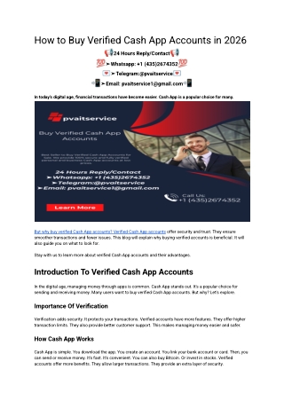 How to Buy Verified Cash App Accounts in 2026