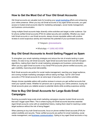 How to Get the Most Out of Your Old Gmail Accounts