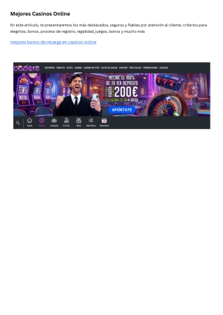 Mejores Casinos Online