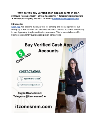 Why do you buy verified cash app accounts in USA