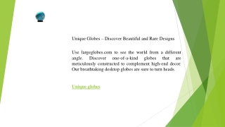 Unique Globes – Discover Beautiful and Rare Designs