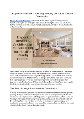 design architecture consulting shaping the future
