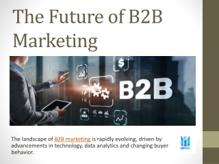 The Future of B2B Marketing