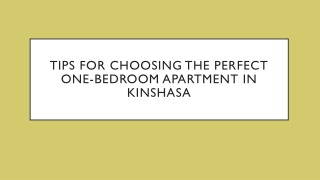 Tips for choosing the perfect one-bedroom apartment in Kinshasa