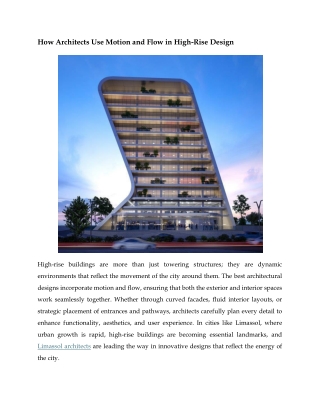 how architects use motion and flow in high rise