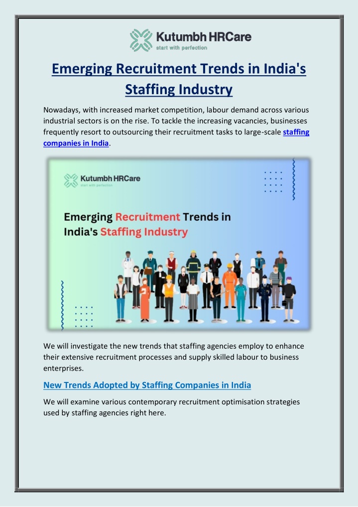 emerging recruitment trends in india s staffing