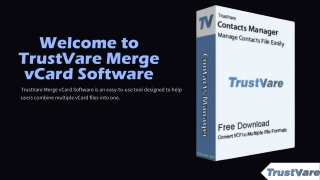 welcome to trustvare merge vcard software