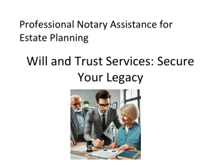 will and trust services secure your legacy