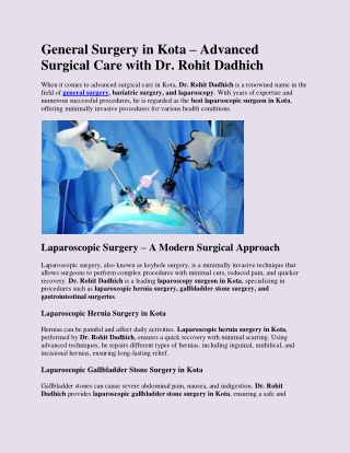 general surgery in kota advanced surgical care