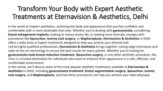 Gynecomastia Surgery by Dr. Hiranmayi Jha | Best Treatment in Delhi