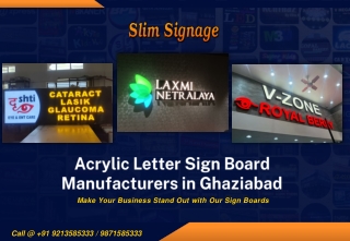 Acrylic Letter Sign Board Manufacturer in Ghaziabad