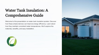 What is a water tank insulation jacket, and how does it work?