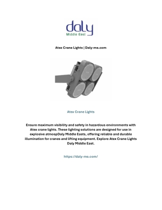 Atex Crane Lights | Daly-me.com