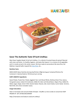 Savor The Authentic Taste Of Surti Undhiyu