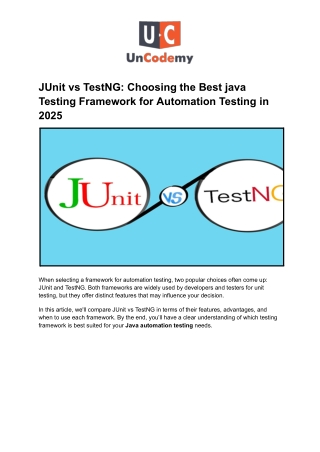 junit vs testng choosing the best java testing