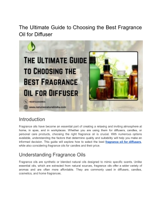 the ultimate guide to choosing the best fragrance
