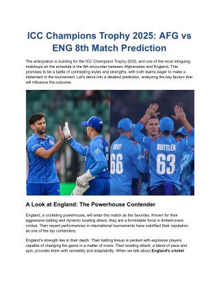 ICC Champions Trophy 2025_ AFG vs ENG 8th Match Prediction (1)