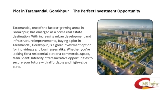 Plot in Taramandal, Gorakhpur – The Perfect Investment Opportunity
