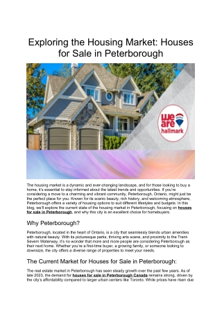 Exploring the Housing Market