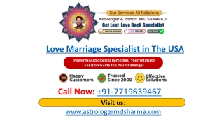 Trusted Love Marriage Astrologer in the USA – Call for Help!