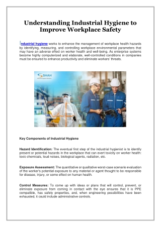 Understanding Industrial Hygiene to Improve Workplace Safety