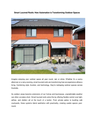 smart louvred roofs how automation