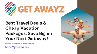 Best Travel Deals & Cheap Vacation Packages Save Big on Your Next Getaway!