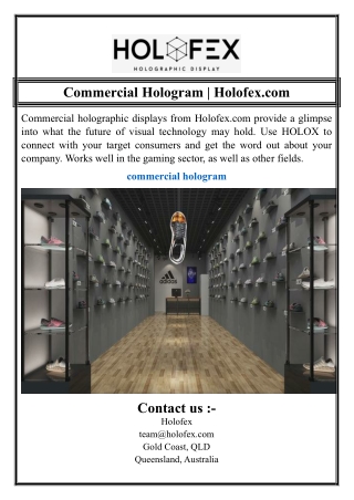 Commercial Hologram | Holofex.com