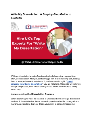 write my dissertation a step by step guide