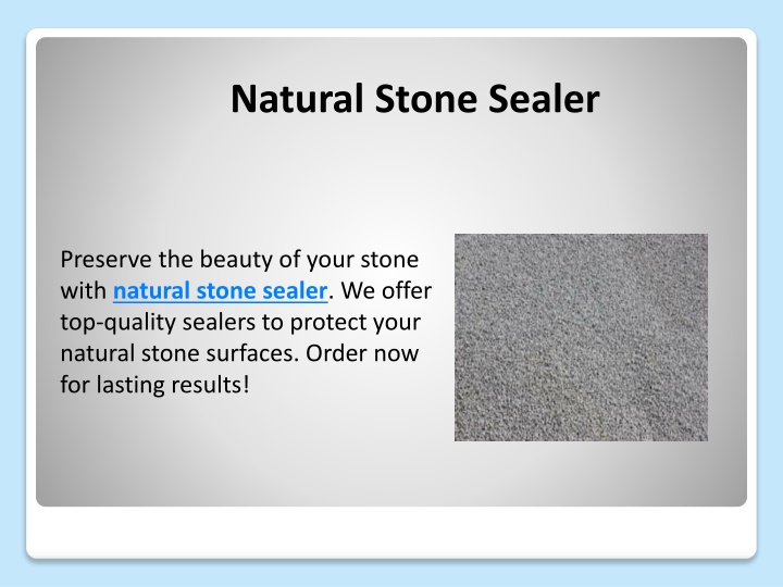 natural stone sealer