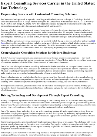 expert consulting services carrier in the united