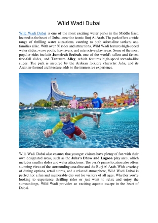 Wild Wadi Dubai