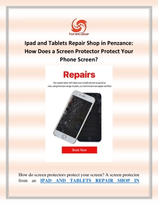 Ipad and Tablets Repair Shop in Penzance