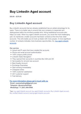 buy linkedin aged account
