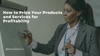 how to price your products and services