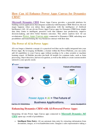 how can ai enhance power apps canvas for dynamics
