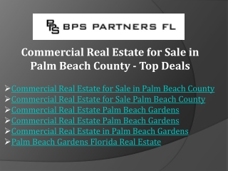 Commercial Real Estate for Sale in Palm Beach County - Top Deals