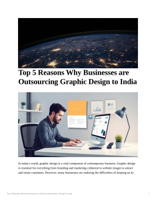 Top 5 Reasons Why Businesses are Outsourcing Graphic Design to India