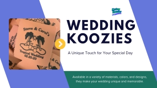 Unique Wedding Koozies for Your Special Day