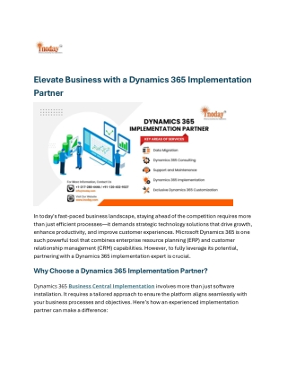 elevate business with a dynamics
